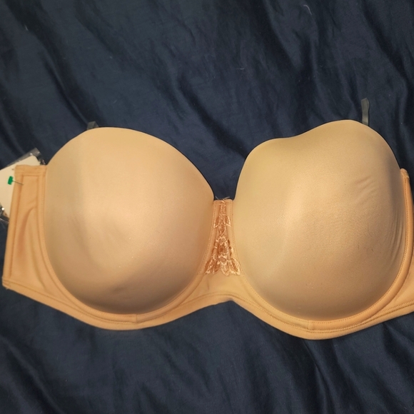 Vanity Fair Strapless Bra Beige 40DD NEW - Picture 1 of 3